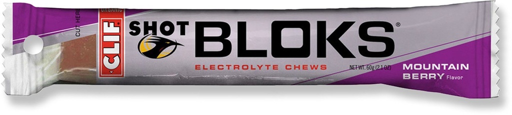 CLIF BLOKS - Mountain Berry Flavor - Energy Chews - Non-GMO - Plant Based - Fast Fuel for Cycling and Running - Quick Carbohydrates and Electrolytes - 2.12 oz. (18 Conde)