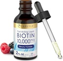 Carlyle Liquid Biotin 10000mcg ← 2 oz ← Extra Strength Drops ← Vegetarian, Non-GMO, Gluten Free Supplement