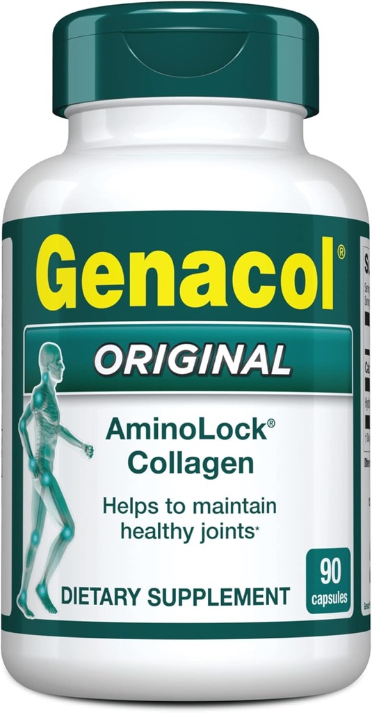 Genacol Original – Suplemento de colágeno con péptidos de colágeno ultrahidrolyzed, mantiene la salud conjunta, para rodillas conjuntas, 90 cápsulas (30 días de suministro)