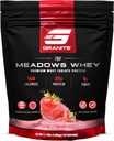 Suplementos de granito Los prados Whey Protein Isolate Protein Powder para el músculo magro con 150 Calories, 2g Fiber, 1g Sugar (30 Servings), Fresco Sabor de Fresa