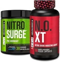 Jacked Factory Nitrosurge Pre-Workout in Blue Raspberry & N.O. XT Nitric Oxide Booster for Men & Women