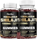 Shilajit Gummies 1000mg for Men &amp; Women - Shilajit Gummies with 85+ Trace Minerals, Ashwagandha, Turmeric, Black Pepper - Energy & Immune Support - Sugar Free Raspberry Flavor 60 Count