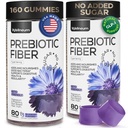 Altas Gummies de fibra prebiótica para Mujeres y Hombres 7G, 160 Pcs (2 Pack) - Soporte GLP-1 natural - Fibra de remolacha, Magnesio, Inulina, Probiótico - Suplemento Gummy para Salud Digestiva - Sugar Gratis