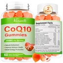 2 Pack CoQ10 Gummies 250 mg, Plus Omega-3, Magnesio, Vitamina B12 para Energía Celular, Cerebro y Antioxidante, 5X mejor absorción Coenzima Q10 Suplemento - 120 Cts