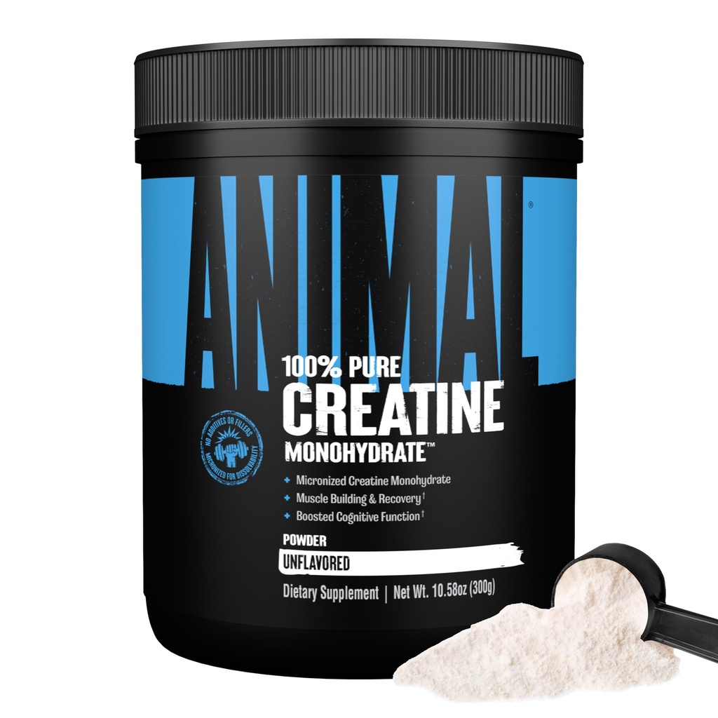 Cretino de Monohidratos de Animales – Cretina Micronizada para Mujeres y Hombres, apoya el crecimiento muscular, fuerza, resistencia, recuperación y producción de ATP, suplementos de gimnasio y entrenamiento - Desflavorado, 300g