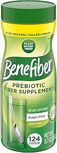 Benefiber Daily Prebiotic Fiber Supplement Powder for Digestive Health, Daily Fiber Powder, Unflavored - 62 Servings (8.7 Ounces)