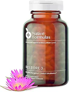 Fórmulas nativas Restaurar 3 Proteolytic Enzyme & Spore Probiotic Blend Suplemento - 60 cápsulas - Advanced Biofilm Disruption Aid - Support GI Health, Fibromyalgia, Gut Flora, Muscle