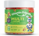Amigos de la vitamina - Multivitamina vegetariana " Choline for Kids - Asistencia nutricional diaria Gummies w/Vitamin C, D, E, A, B6, Zinc, Ácido fólico, Choline, Selenium, Niacin, Thiamin, Biotin (30 Day Supply)