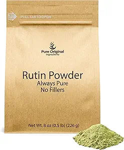 PURE ORIGINAL INGREDIENTES Rutin Powder (8 oz) Siempre puro, sin aditivos ni artillería, Lab Verified