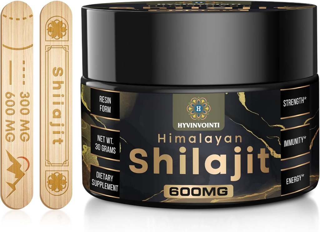 600mg Shilajit Pure Himalayan Organic Shilajit Resin-Shilajit Resin Organic Gold Grade,100% puro Shilajit Orgánico para Energía Pulido Apoyo Immune,Rich in Fulvic Acid limite 85+Trace Minerals,1 Pack