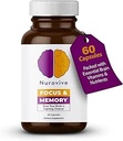 Focus " Memory Supplement for Brain Health, Focus Supplement " Neurotransmitter Support with Vitamin B12, B1, B3 " B5 Plus Taurine, 60 cápsulas