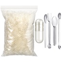 Timgle 2000 cuenta cápsulas vacías con kit de llenado de cucharas de laboratorio Clear Fillable Empty Container DIY Vegetable cápsula llena para hacer sus propios suplementos