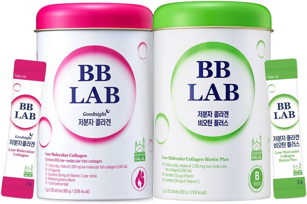 Buena noche Collagen, HSN Biotin Collagen, Powder Stick Korean Marine Collagen, Fish Collagen, Vitamin C, Biotin, Fast Absorption, Fruit Flavored