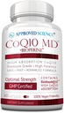Aprobado Science® CoQ10 MD - Extra Strength 300mg Pure CoQ10 con BioPerine® para la absorción más rápida - Soporte óptimo – 60 cápsulas Vegan