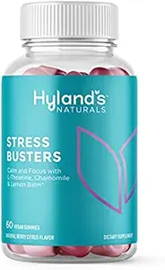 Hiland's Stress Busters Gummies, Calm and Focus with L-Theanine, Chamomile and Lemon Balm, 60 Vegan Gummies (30 días)