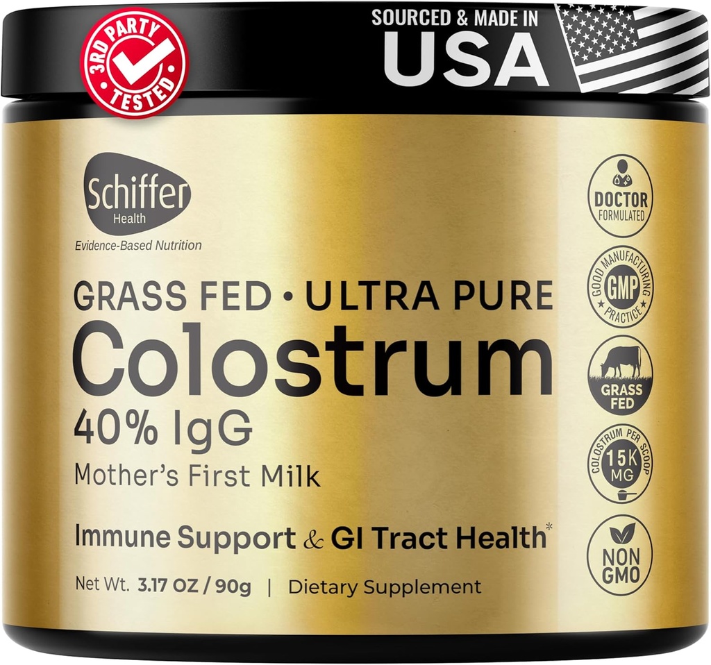 Premium Colostrum Supplement Highest IgG for Gut Health, Immune Support & Recovery Superfood, Anti-Age - Pure Grass-Fed Bovine Colostrum Powder - Mother’s First Milk, 60 Servings, Unflavored