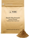 PURE ORIGINAL INGREDIENTES Reishi Mushroom (8oz) Lingzhi, Suplemento Tradicional, Non-GMO, Lab-Verified