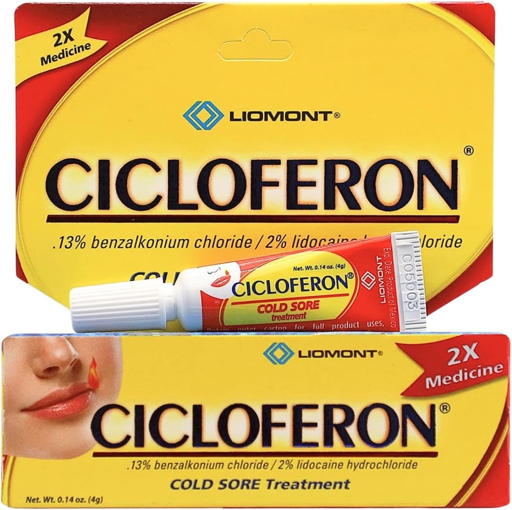 Cicloferón gel de tratamiento de la llaga fría, claro, 1 tubo de 0.14 Oz (Pack of 1)
