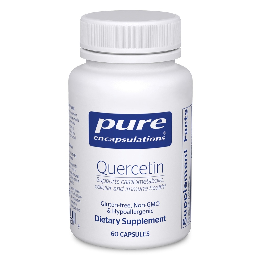 Pure Encapsulations Quercetin - 500 mg - Immune Support, Cellular Health & Heart Health - Antioxidant Supplement - Gluten Free & Non-GMO - 60 Capsules