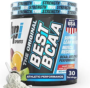 BPI Sports Best BCAA Powder - Muscle Recovery Support - Branched Chain Amino Amino Acids ¦ Building Blocks of Protein and Muscle - Post Workout Recovery – Hydration - Fruit Punch, 30 Servings
