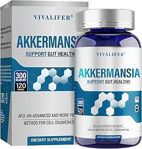 300 Billones AFU Akkermansia Probiotic Supplement - 120 Capsules 2 Month Supply Supports Digestive, Immune &amp; Global Health - Increases GLP-1 Production - for Men &amp; Women