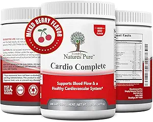 Simplemente Naturalezas Cardio puro Completo con 5.000 L-Arginina, 1000mg L-Citrulline y Hawthorn Berry - Heart Health & Cardiovascular Support Powder Suplemento y 3-en-1 Nitric Oxide Booster