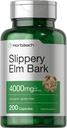 Horbäach Slippery Elm Bark Capsules | 200 Count | Non-GMO & Gluten Free