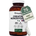 PriSTINE'S Creatine Monohydrate Capsules for Women &amp; Men - NSF Certificado 75 Day Supply 3G Muscle Growth Support Suplemento - Cognitive &amp; Athletic Performance Support - Enhanced Recovery