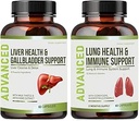 Lung Health & Immune Support Supplement - Lung Cleanse and Detox With Immunity Vitamins For Better Lungs, Immune Defense, Clear Lungs & Deep Breathing Including Quercetin & Cordyceps.Two Months Supply