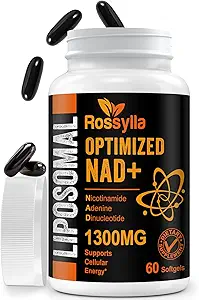 1300 MG Liposomal NAD+ Suplemento Silencio Highest Absorption  Purest NAD Suplemet to Boost NAD+ Effetively ¦ Boosting NAD+ Suplemento para la derrota envejecida, energía celular, longevidad
