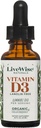 LiveWise Naturals Organic Vitamin D3 Liquid Drops, Vegan, Non-GMO, Plant-Based, 200 IU per Drop, Supports Immune, Bone, and Mood Health, Easy-to-Absorb, in MCT Oil 1,000 IU