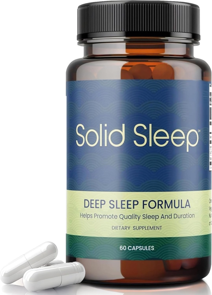 Deep Sleep Formula, Natural Sleep Aid Sin Melatonin, Magnesium Bisglycinate, L. Theanine, Inositol, Sleep Pills for Adults, 60 Vegan Capsules