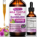 Milk Thistle Liquid Drops - Liver Cleanse Detox " Repair - 1000mg Milk Thistle Supplement for Liver Support, Silymarin Liver Supplement for Liver Health, Vegan, Non-GMO, 2 Fl Oz