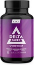 Delta Sleep by HTLT ← Suplemento completo del sueño con Ashwagandha, Melatonin, 5-HTP, " GABA ← L-Theanine " Magnesium Glycinate to Maintain GABA Levels  Valerian Root for Sleep, (90 Capsules)