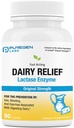Puregen Labs Dairy Relief Natural Fast Acting Lactase Enzyme 3000 FCC, Lactose Intolerance Pills 90 Caplets