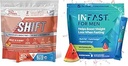 Real Ketones Intermittent Fasting Drink Mix Bundle for Weight Loss Support Caffeine Peach Shift Electrolytes & Intermittent Fasting Electrolytes for Hombres with BHB Exogenous Ketones (30 Cuenta Cada)