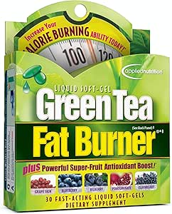 Nutrición aplicada Liquid Soft-Gel, té verde, quemador de grasa - 30 Ct