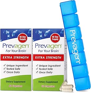 Prevagen Extra Stregnth - 120 Capsules (4 Month Supply) | Formulated for Your Brain | 20mg of Apoaequorin Plus Vitamin D3 with 7-Day Pill Minder