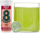 8Greens Supergreens Tablets | Super Greens Powder Superfood Tablet, Metabolism Immunity & Focus, Daily Greens Effervescent Tablets, Organic: Aloe Vera, Spirulina, Chlorella, Peach, 10 Servings