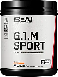 BARE PERFORMANCE NUTRITION, BPN G.1.M Go One More Sport, Endurance Training Fuel, Superior Carbohydrate & Electrolytes Powder Formula, Reduce Fatigue, Orange, 25 Servings