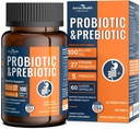Probióticos de 100 millones para hombres y mujeres 27 Estrados 5 Prebióticos Orgánicos para la Salud Gut Digestiva &amp; Inmune, Apoyos Bloating de gas de diarrea, No GMO, Zero Fillers – Hecho en USA6060 Caps