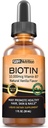 MAX Absorption Biotin Liquid Drops, 10000mcg de Biotin Por Serving, 60 Serving, No Artificial Preservatives, Vegan Friendly, Supports Healthy Hair Growth, Strong Nails and Glowing Skin, Made in USA