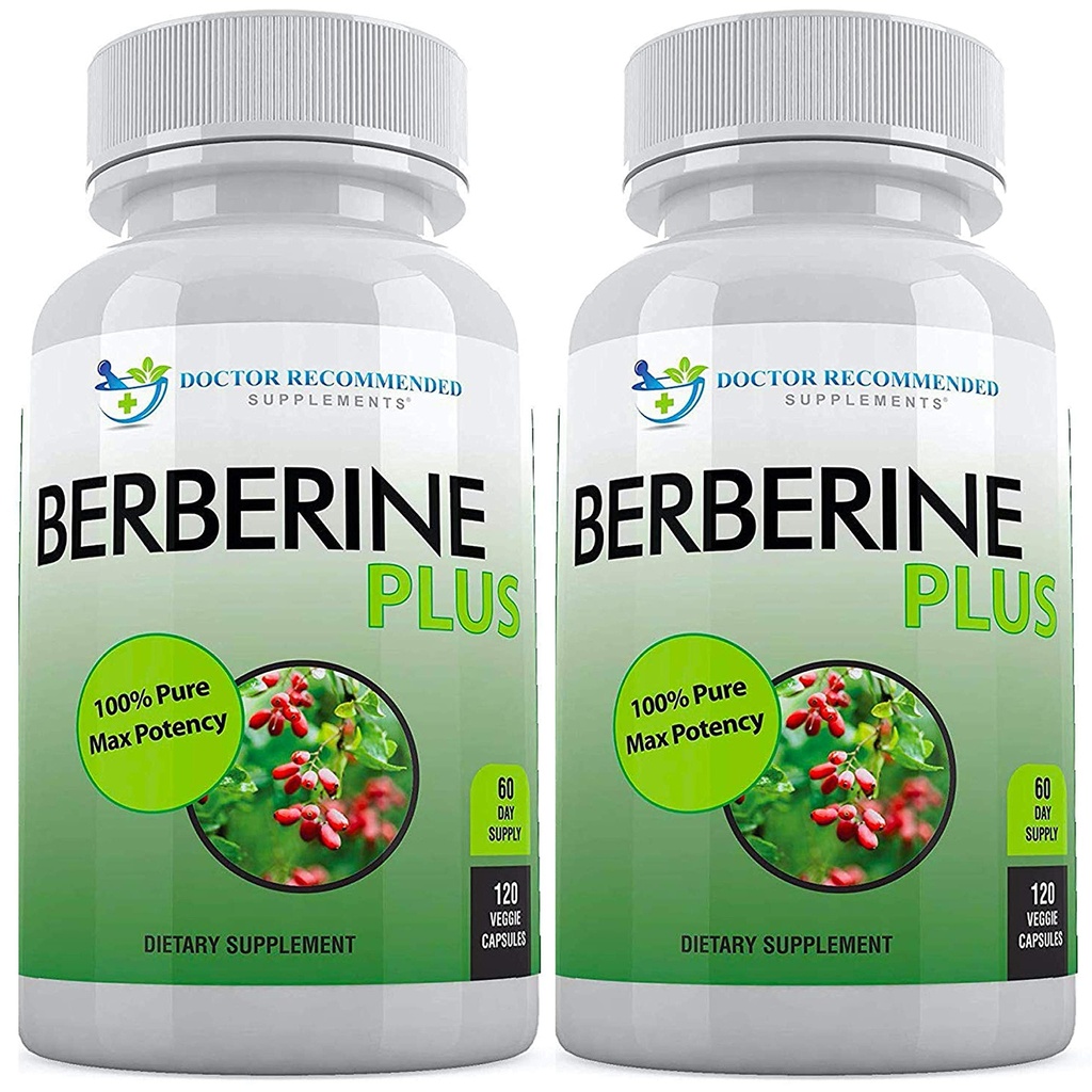 DOCTOR RECOMMENDED SUPPLEMENTS Berberine Plus 1200mg Per Serving - 120 Veggie Capsules Royal Jelly (120 Count (Pack of 2))