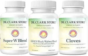Dr. Clark Clove, Wormwood " Freeze-Dried Green Black Walnut Hull (3 items)