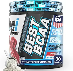 BPI Sports Best BCAA Powder - Muscle Recovery Support - Branched Chain Amino Amino Acids ¦ Building Blocks of Protein and Muscle - Post Workout Recovery – Hydration – Rainbow Ice, 30 Servings