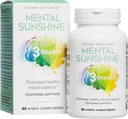 3 Cerebros por Factores Naturales, Sol Mental, Promueve Equilibrio Mood saludable, Suplemento dietético diario, Vegan, 90 Tablas de Coado Enterico (90 Servimientos)