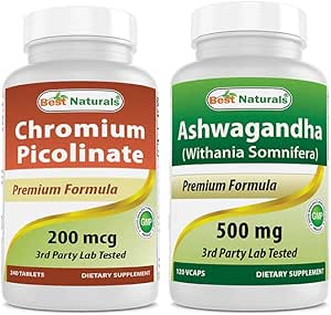 Chromium Picolinate 200 mcg & Ashwagandha Extract 500 Mg