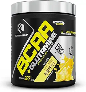 Forzagen BCAAS Aminoácidos Polvo con Glutamina BCAA Polvo, Aminoácidos de cadena ramificado Suplementos Polvo, BCAA Lean Energy Pre Workout - Post Workout Muscle Recovery Powder, 30 Servimientos