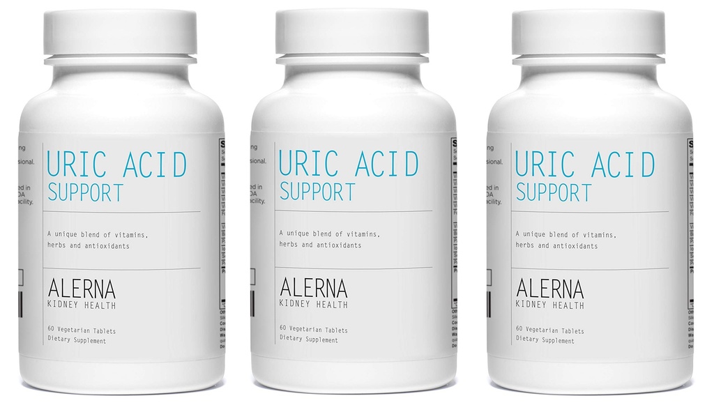 Uric Acid Support Supplement – Tart Cherry, Celery Seed, Turmeric, Quercetin – 60 Tabletas Vegetarianas (Pack of 3)