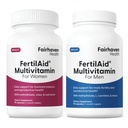 Fairhaven Health FertilAid for Men and Women Combo Fertility Suplementos para Hombres y Mujeres TENIDO Conteo y Motilidad Soporte Pre-Concepción para Él ← Vitamina Prenatal para Ella con Vitex y Folate